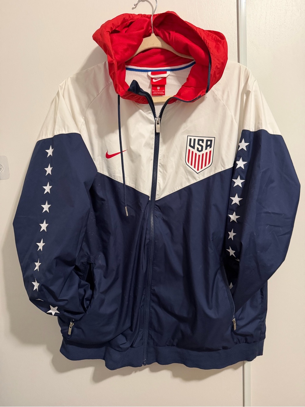 Nike Red, White & Navy Team Zip Jacket - Picture 2 of 4